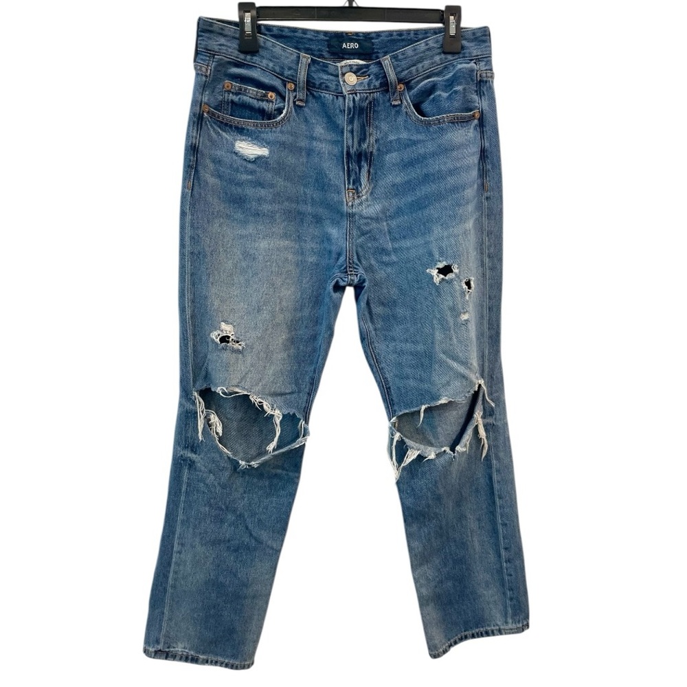 Aeropostale Women's 90’s Slouch Distressed Jeans
